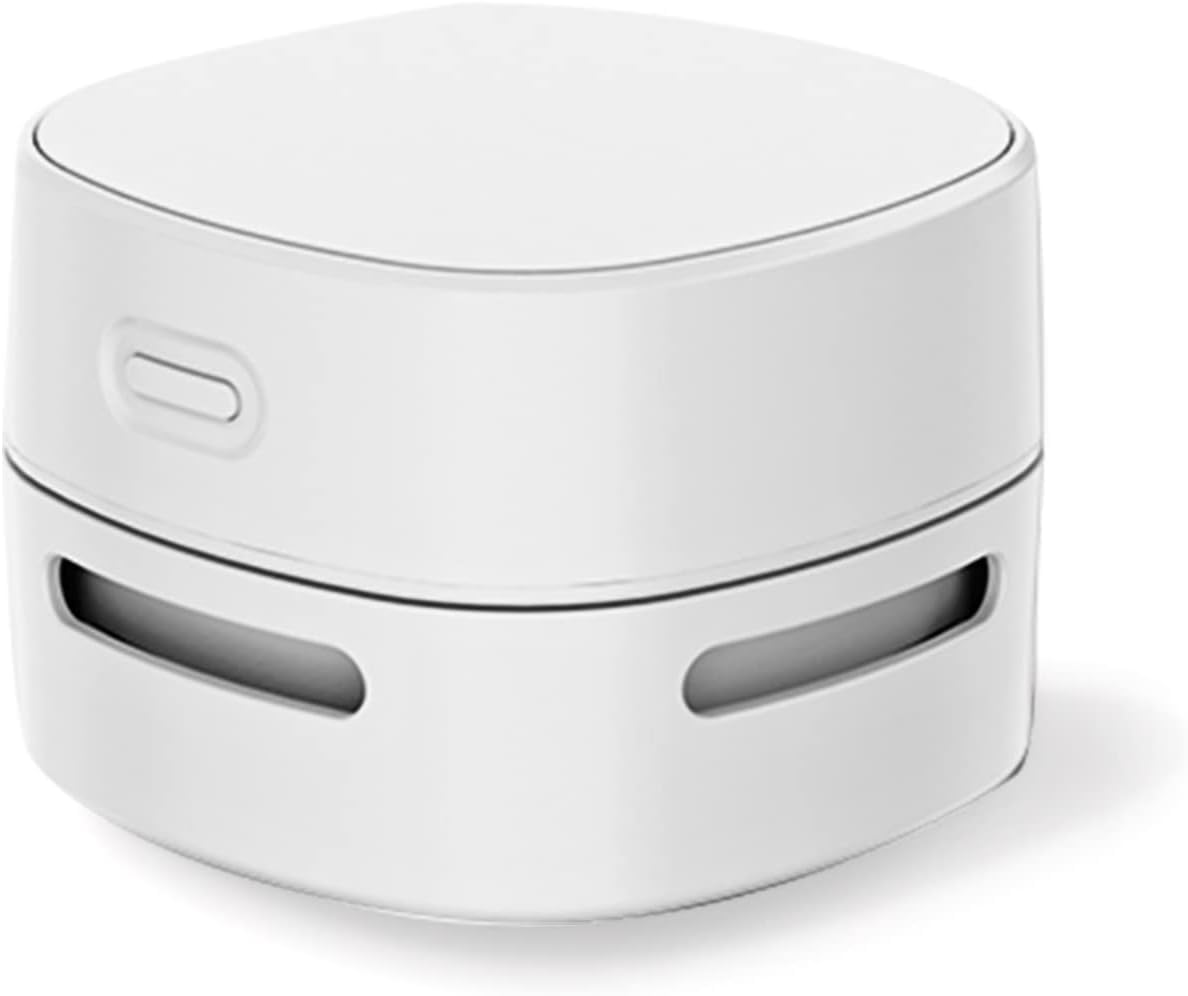 Odkurzacz biurkowy z wentylatorem, mini odkurzacz biurkowy z lampką LED USB Przenośny bezprzewodowy odkurzacz stołowy Zasilanie akumulatorowe do czyszczenia okruszków kurzu Skrawki włosów do klawiatur
