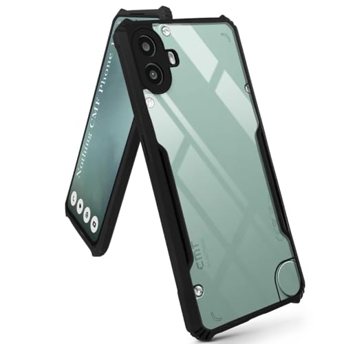 Image of Jkobi Back Case Cover for Nothing CMF Phone 1 (Shockproof with Polycarbonate Clear Panel | Professional Black)
