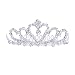 SODIAL Flower Rhinestone Bridal Tiara Crown w/ Comb Pin for Wedding/Engagement/Prom