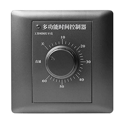 Saiyana Timer, prese luminose, conto alla rovescia, timer 220 V, controllo meccanico, copertura per prese, piastra per conto alla rovescia, interruttore per ventilatore da bagno leggero