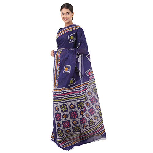 Image of TAMAIRA FASHION Mulmul Pure Cotton Saree For Woman Batik Printed |Office Wear Daily Wear Sarees For Women Without Blouse Piece(Available in 9 Colours)