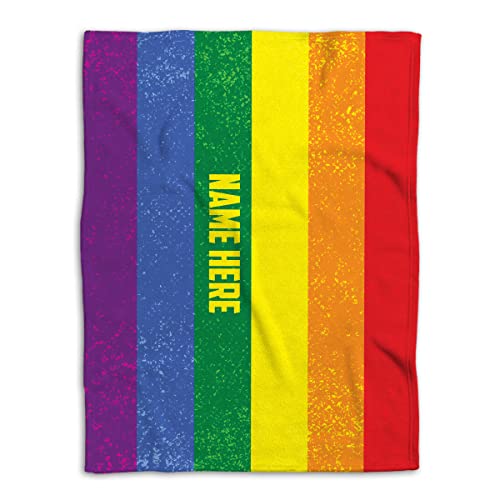 Ohaprints Custom Lgbt Rainbow Flag Lgbtq Pride Love Is Love Wins Personalized Name Soft Sherpa Throw Blankets Cozy Fuzzy Fleece Throws For Tv Sofa Couch Comfy Fluffy Blanket 30X40 50X60 60X80 #TOP13