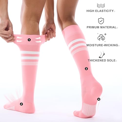 CS CELERSPORT 2/3 Pairs Soccer Softball Socks for Youth Kids, Men and Women Multi-sport Socks4
