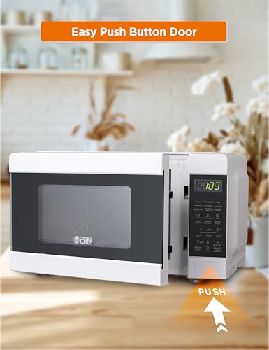 Commercial CHEF CHM990W 900 Watt Counter Top Microwave Oven, 0.9 Cubic Feet, White Cabinet - Image 6