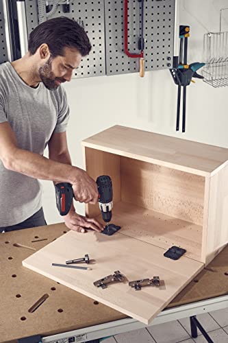Miniatura 3 de Wolfcraft Set Para Instalación De Bisagras De Cazoleta, Ø 26 Mm, 5 Piezas I 4655000 I Para La Instalación Sencilla De Bisagras De Cazoleta, Diámetro De 26 Mm