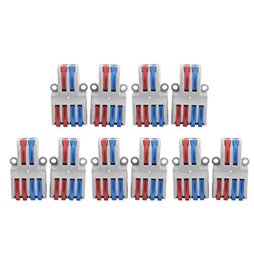 10Pcs Compact Wire Conductor Compact Connectors Lever Nut Terminal Block SPL Quick Connect Equipment(SPL-42) (SPL-42)