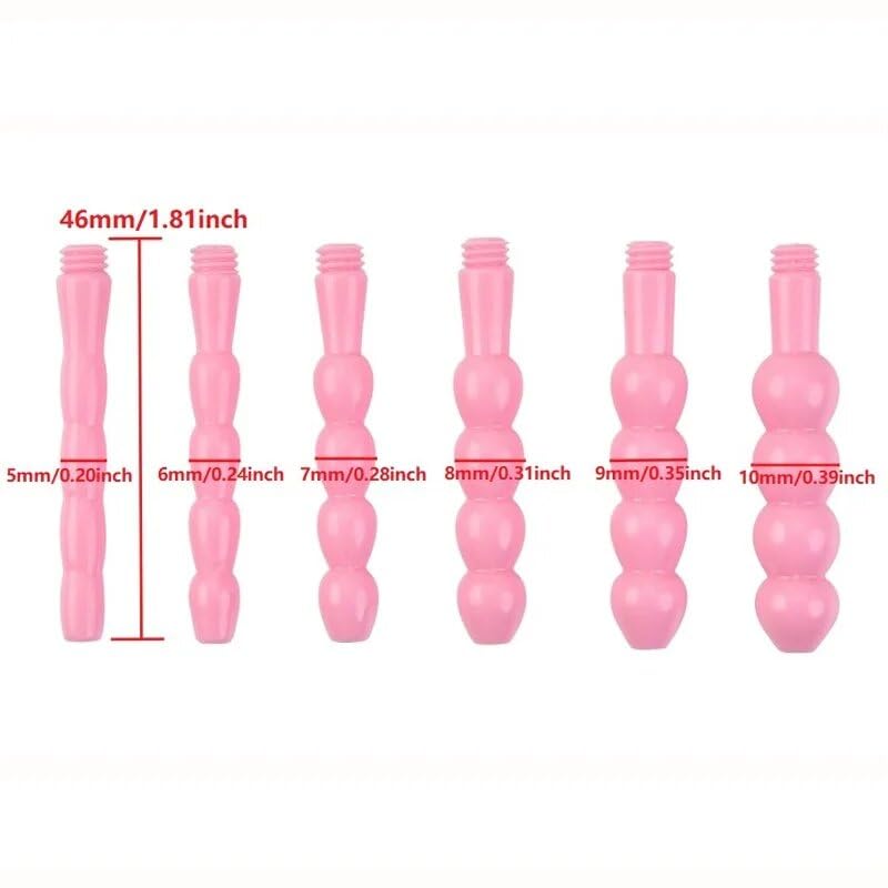 Image of Male Chastity Device Tease Locked Cock Cage Penis Exercise for Men consisting of 5 Rings and 3 Pads (Pink)