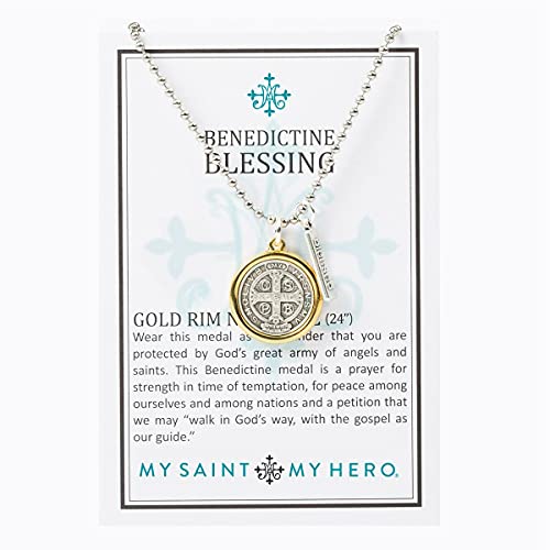 My Saint My Hero Benedictine Blessing Necklace – A Petite, Handcrafted Symbol of Protection, Faith & Divine Strength2