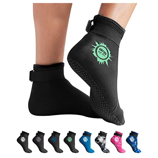 BPS 'Soft Skin' Neoprene Water Socks (Low Cut) - Black w/Mint Green Logo - XXXL