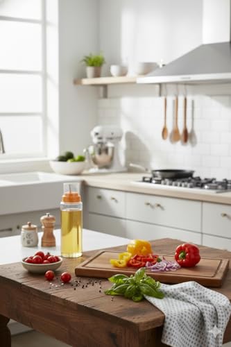 Image of HomeWiz Plastic Oil Dispenser Set | 1 Litre Oil Dispenser Bottle | Transparent, Leak-Proof, BPA-Free Bottles for Cooking Oils, Vinegar & Liquid Condiments | Kitchen Essentials | 1000 ml