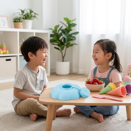 Portavaso de silicona reutilizable azul para polos postres caseros y niños 7