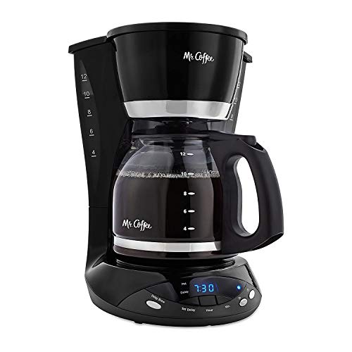 Mr. Coffee DWX23-RB 12-Cup programmable coffeemaker in black