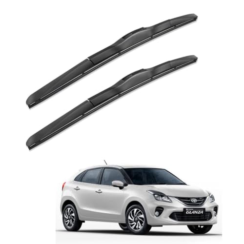 Image of Oshotto Frameless (O.E.M Type) Wiper Blades Compatible with Toyota Glanza (24 inch / 16 inch)