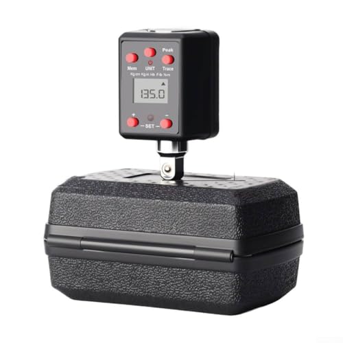 Digitaler Drehmomentschlüssel-Adapter, 1/4 3/8 1/2 3/4 Zoll, 0,3–600 Nm Reichweite, Doppeleinheit Ft-lb/Nm, Spurmodi, LED- und akustische Warnungen, automatische Abschaltung, Metallkonstruktion (10 mm