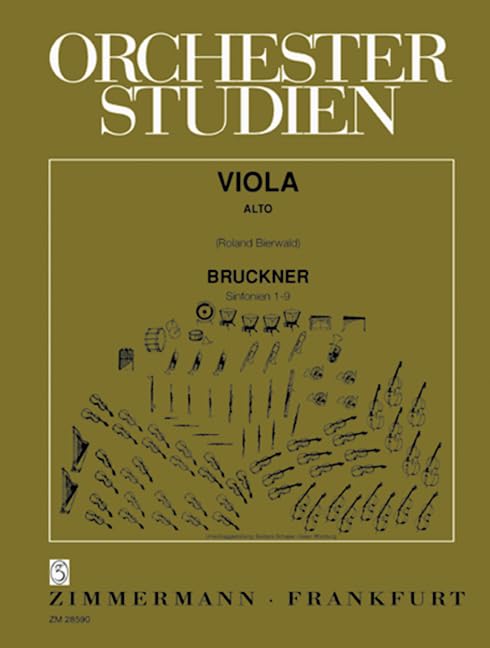 Etudes d'orchestre Bruckner symphonies 1-9 viola stopper les erreurs de lecture alto