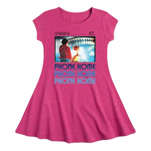 HYBRID APPAREL E.T. The Extra Terrestrial - Phone Home Movie Clip - Toddler & Youth Girls Fit & Flare Dress