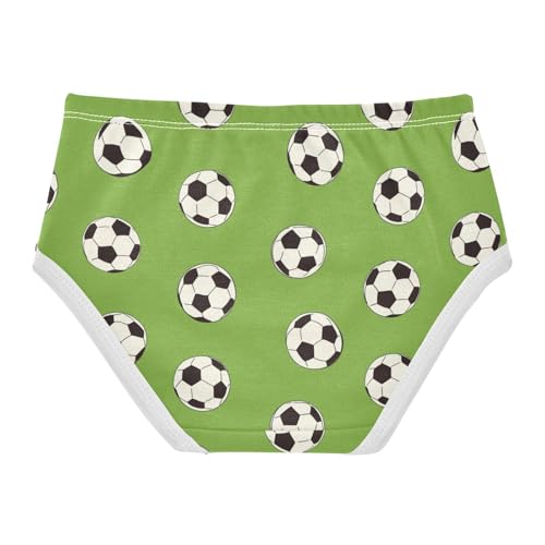 Wusikd Cartoon Black White Girls' Underwear Cotton Soccer Ball Girls Briefs Soft Toddler Underwear 2T2