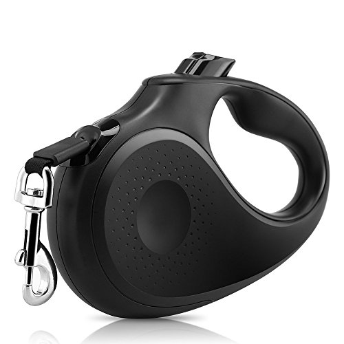 URPOWER Upgraded Retractable Dog Leash 360° Tangle-Free 16ft Nylon Ribbon Dog Leashes with One Button Brake & Lock, Comfortable Hand Grip, Heavy Duty Pet Leashes Dog Walking Leash