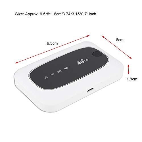 4G Lte Mobile Wifi Modem Mini Wireless Mobile Router Portable Pocket Wifi Router Hotspot For Indoor/Outdoor, Travel Partner Modem Wifi Gaming Router(White) #TOP5