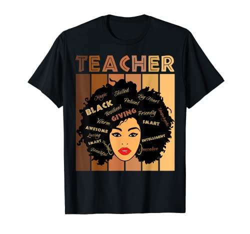Profesor inteligente negro Afro Love Melanin Mujeres afroamericanas Camiseta