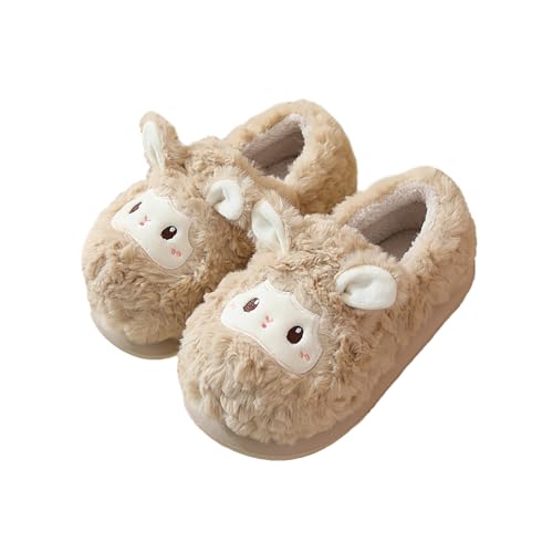 Sheep Slippers Cozy Cotton Slipper for Women - Soft Plush Animal Design, Non-Slip Sole