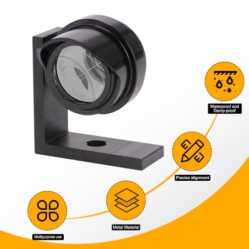 Image of TR System Mini Prism - Portable L-Bar Monitoring Prism with Machined Anodized Aluminum Body, Copper /Silver Coating, 3~4'' Accuracy, 25.4mm Diameter(1 Piece)