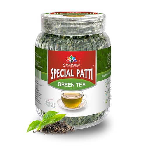 Image of C Somabhai Plain Green Tea 100g | Pure & Natural Loose Leaf Green Tea | Rich in Antioxidants | Supports Weight Management | Calming Herbal Drink | Zero Sugar Daily Wellness | Refreshing Taste