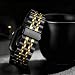 Calina Edelstahl Band für Apple Watch Armband 49mm 46mm 45mm 44mm 42mm(Serie 3/2/1) Ultra 4 3 2 1 Serie 12 11 10 SE 9 8 7 6 5 4, Metall iWatch Armband for Apple Watch Band Herren-Schwarz&Gold