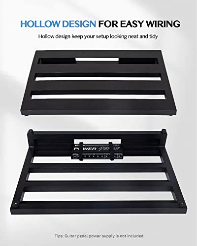 STRICH Guitar Pedal Board Aluminum Alloy 1.98lb Super Light Effect Pedalboard 18'' x 12.5'' with Carry Bag, STANDARD 18 (Angled)