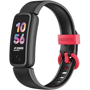 BIGGERFIVE Vigor Fitnesstracker voor Kinderen Meisjes Jongens Tieners, Activiteitstracker, Stappenteller, Hartslagmeter…