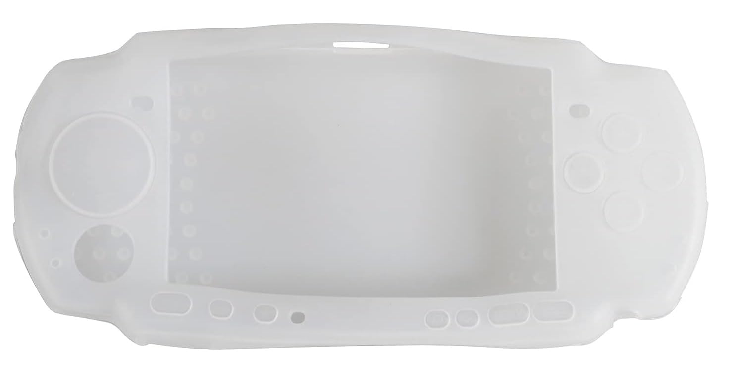 TMG PSP 3000 PSP 2000 Protective Soft Rubber Soft Protective Shell Case Cover PSP2000 PSP3000 (White)