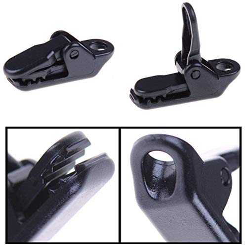 Warmshine 40 Pack Small Clamp Tarp Awning Clamp Set Tarp Clips Black Trap Clips Jaw Tent Snaps Camping Clamp Clips Tent Tighten For Outdoors #TOP5