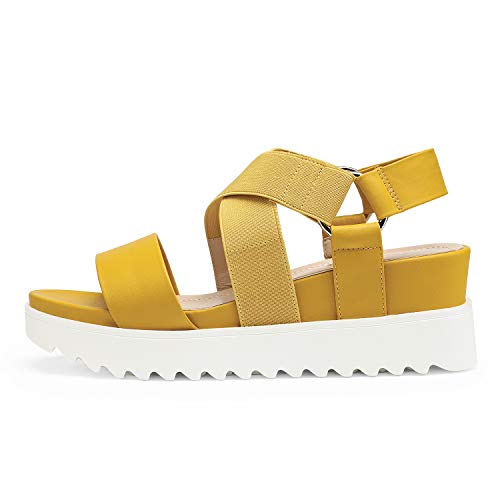 Image of DREAM PAIRS Women's Open Toe Ankle Strap Platform Wedge Sandals