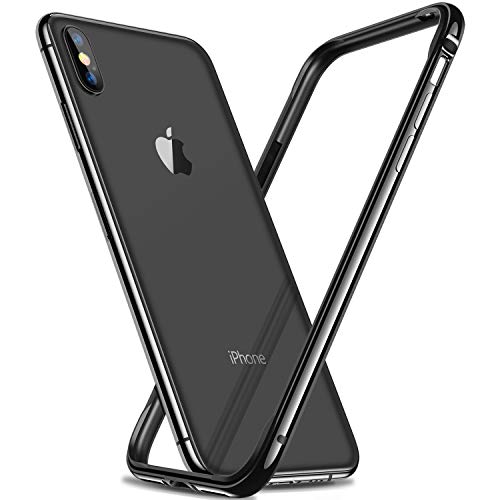 RANVOO iPhone Xs Case/iPhone X Case, Hard Slim Thin Case Protective Bumper with Soft TPU Inner Frame Compatible for iPhone Xs 5.8 inch-Black