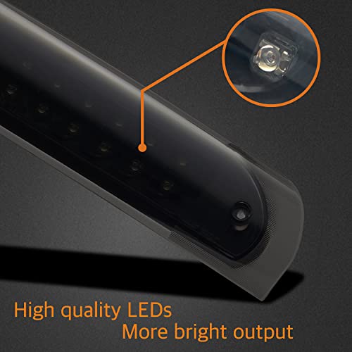 Image of Third 3rd Brake Light, LED High Mount Stop Light Replacement for 2002 2003 2004 2005 2006 2007 2008 Dodge Ram 1500, 2003-2009 Dodge Ram 2500 3500, Rear Center Cab Roof Tail Cargo Lamp