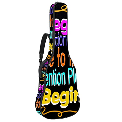 Étui de protection rembourré pour guitare acoustique classique Motif lettres graffiti, Multicolore 01., 42.9×16.9×4.7 in… - Les Beatles, Paul McCartney, John Lennon, RIngo Starr, George Harrison Étui de protection rembourré pour guitare acoustique classique Motif lettres graffiti, Multicolore 01., 42.9x16.9x4.7 in…