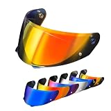 PSLER Visiera per Casco per HJC HJ-33 I90 Visiera Colorata per HJC Hj-33 i90 Protezione UV per Moto Accessori di Ricambio per Visiera Protettiva(Rosso Trasparente)