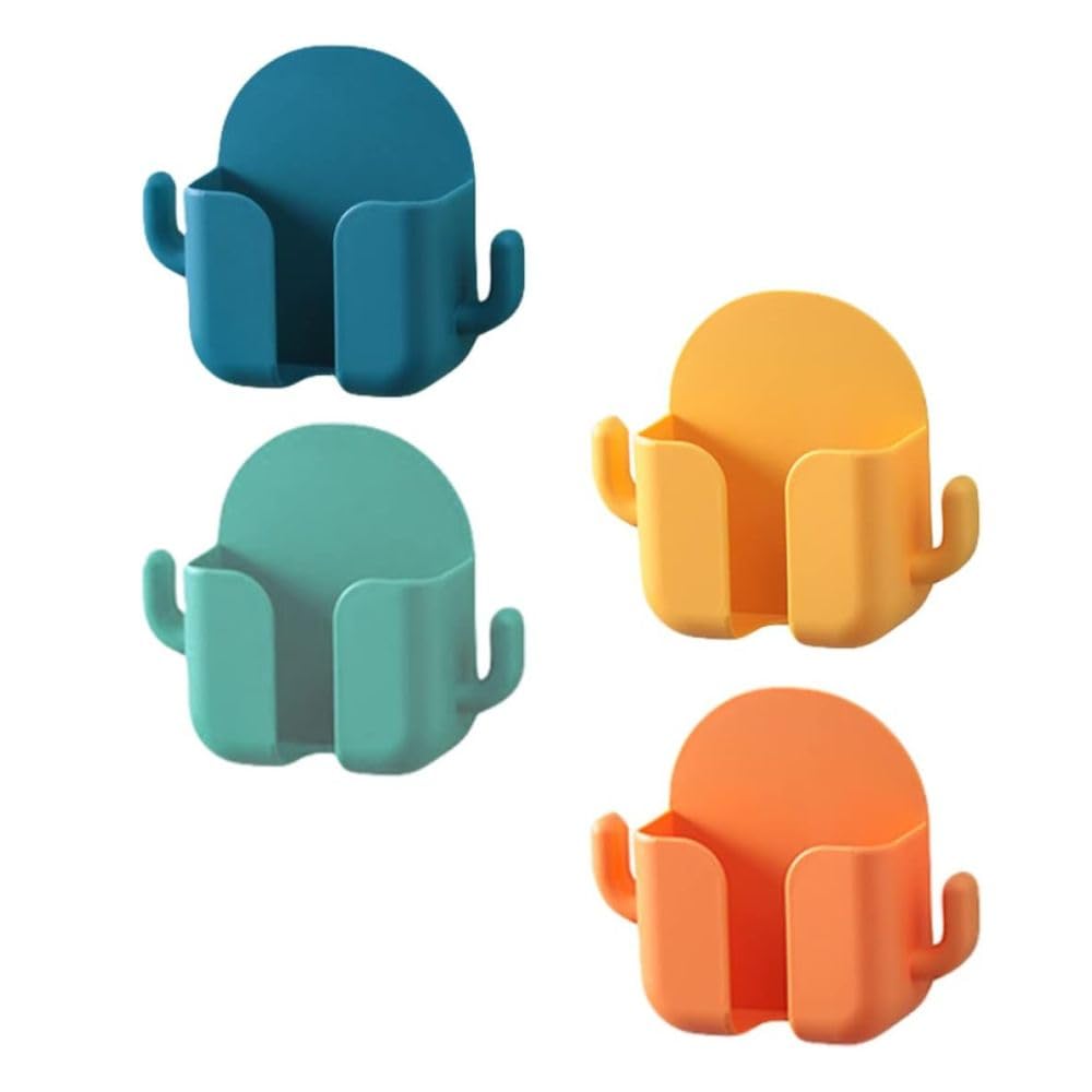 Freshdcart Fdca608 Self-Adhesive Phone Charging Stand Wall Mount Mobile Holder With 2 Hook Mobile Phone Charger, Phone Holder For Bedroom Kitchen Office (Random Color,Pack Of 4) - Abs (B0C9CRT5W9) Amazon Price History, Amazon Price Tracker
