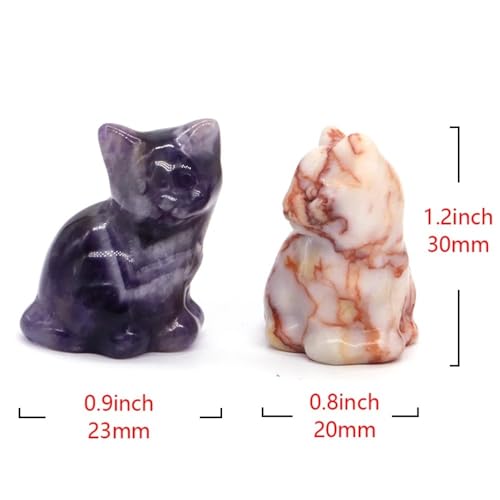 Statue de chat en cristal quartz décoration maison et bureau
