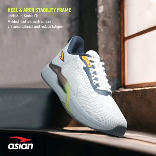 Image of ASIAN Powerplay-23 Men's Running Shoes | Lightweight Sports Sneakers with Soft Cushion Sole | Breathable Knit Upper | Ideal for Gym, Walking, Jogging, Training