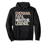 "Ehemann Papa Monteur Legende" Montage Outfit Elektromonteur Pullover Hoodie