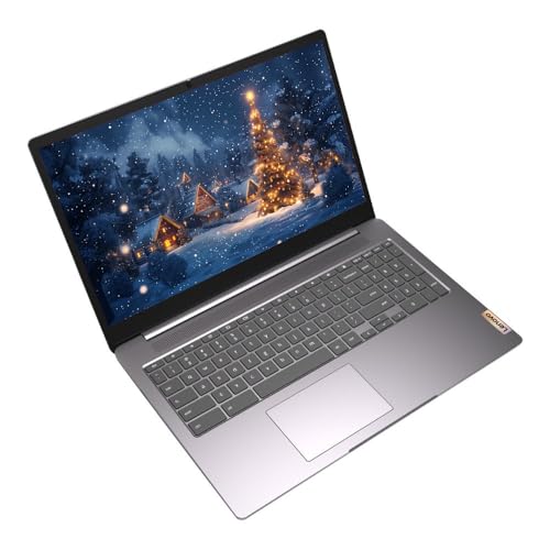 Image of Lenovo 15.6 inch FHD IdeaPad Chromebook Laptop, Dual-Core Intel Celeron, Chrome OS, Numeric Keypad, Camera Privacy Shutter, PLUSERA Earphones, Grey (Gray, 4GB RAM | 64GB eMMC)