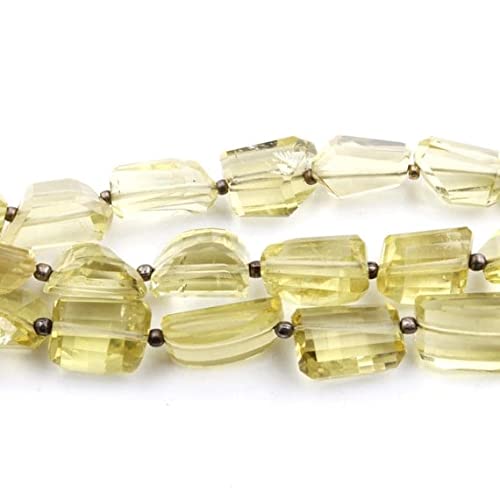 Quartz Citron facetté en briolettes de haute joaillerie pour création haut de gamme