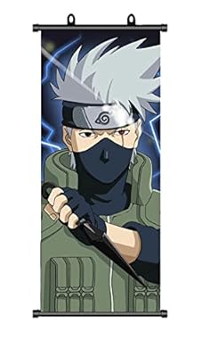 ZPPLD Naruto Kakashi Scroll - Póster de tela de anime, tamaño grande, 70 x 30 cm, decoración de pared | Ya disponible en tu tienda friki favorita! En mundofriki.es!
