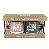 Nuove ed originali tazzine da caffè in tanti colori brillanti, divertenti ed umoristiche in confezione regalo. Un sorso di felicità per te… o per chi vuoi tu ! - La confezione è composta da 2 tazzine da caffè in una scatola regalo
