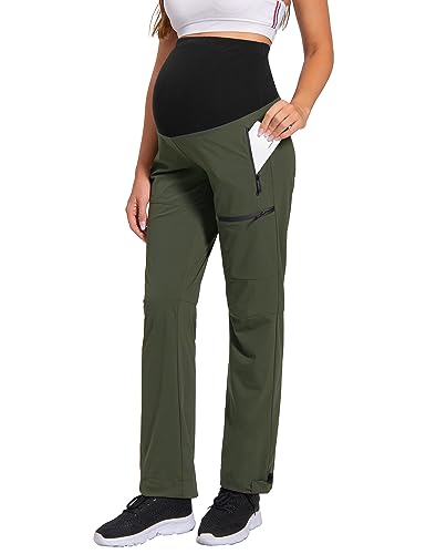 V Vocni Maternity Pants Quick-Dry Cargo Scrub Pants Women'S Hiking Pants Athletic Workout Lounge Casual Outdoor Army Greenmedium cover
