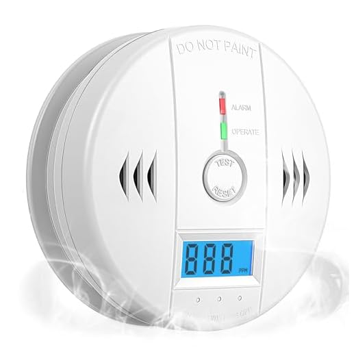 Carbon Monoxide Detectors, CO Detector Battery Powered, Carbon Monoxide Alarm with Sensitive CO Sensor, LCD Display and Sound Warning for Home, Bedroom, Kitchen