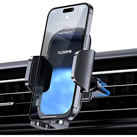 FLOVEME Car Phone Holder Phone Holder for Cars Air Vent Mobile Phone Car Mount with 360° Rotatable Stand Compatible with iPhone Samsung Huawei Xiaomi Cover