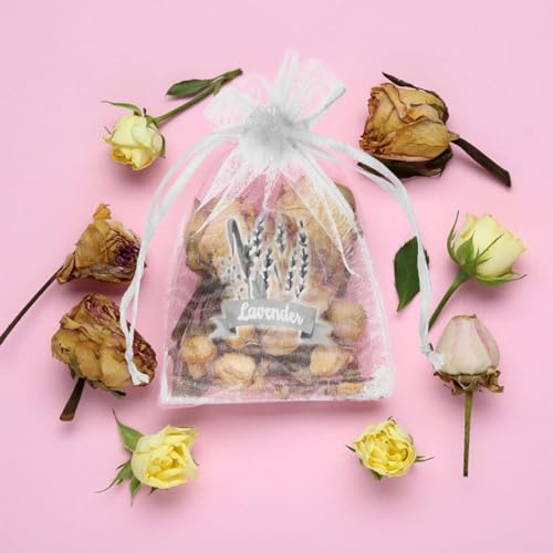 20 bolsas de malla con cierre para sachets de lavanda miniatura 6