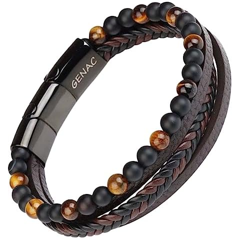 Bracelet genac en perles et cuir Cover
